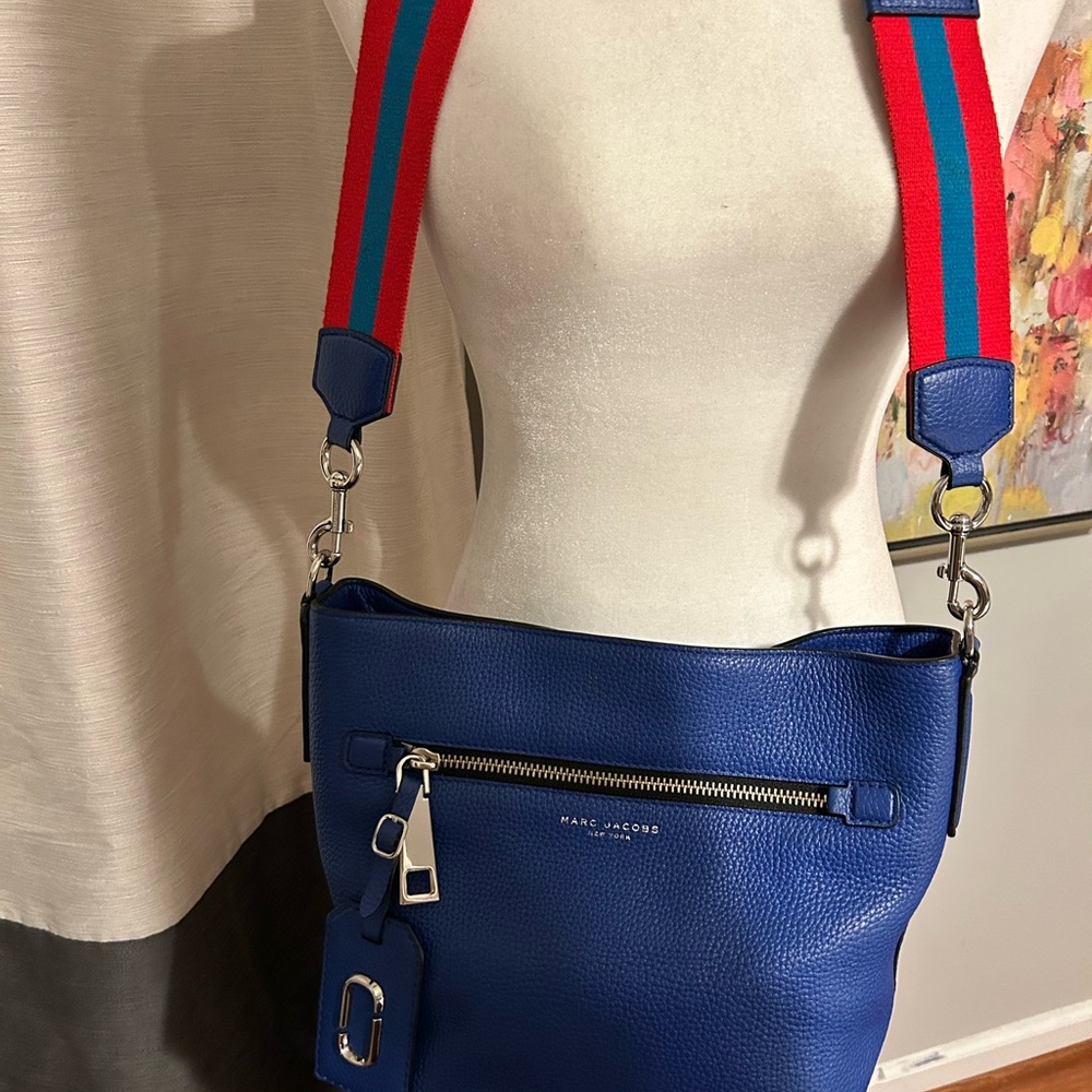 Marc Jacobs Blue Gothem Leather Crossbody Bag- GORGEOUS!